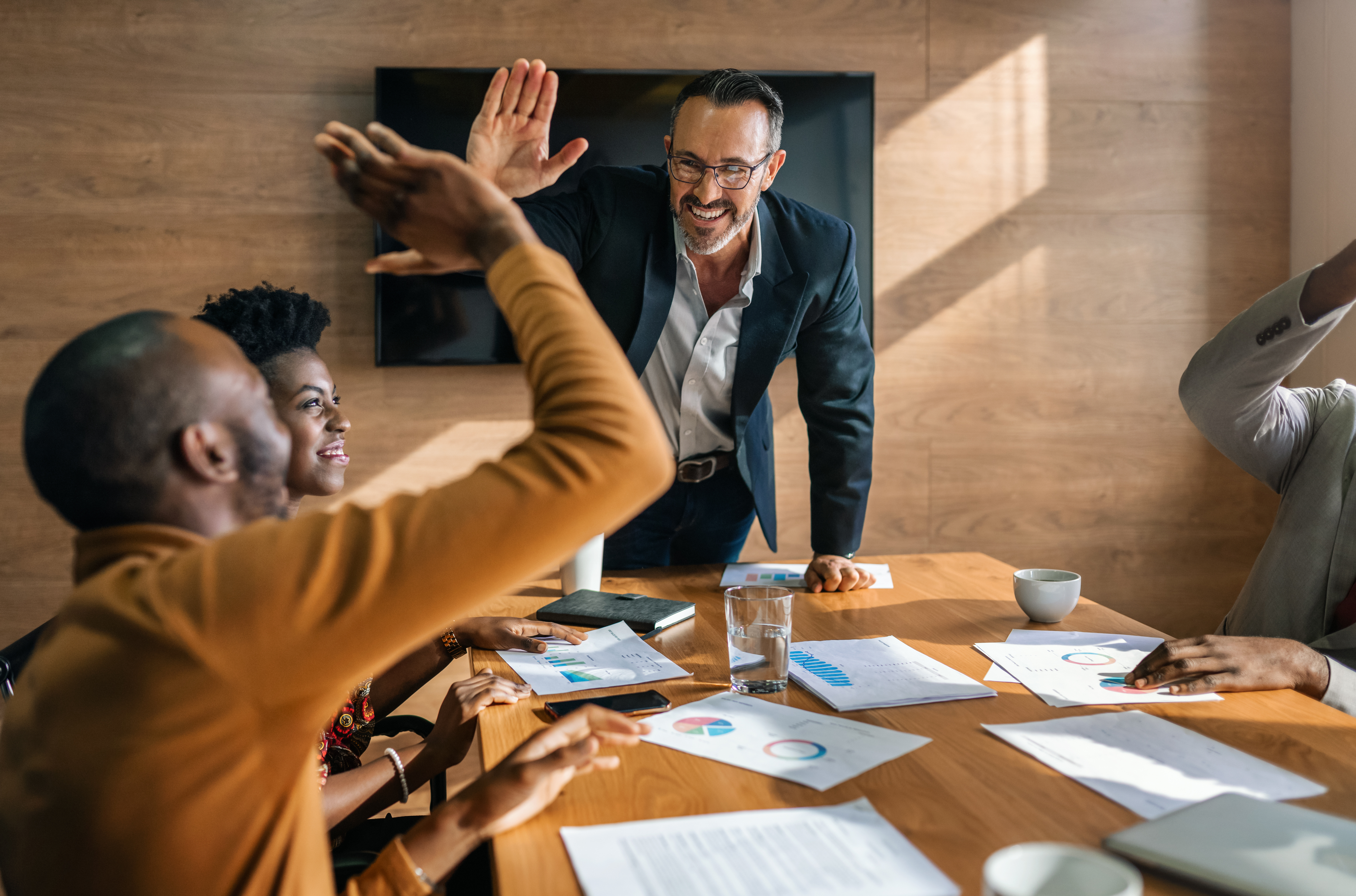 celebrating business success